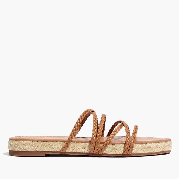 NEW MADEWELL The Kathryn Espadrille Slide Sandal in Leather Size 9 - Picture 3 of 9
